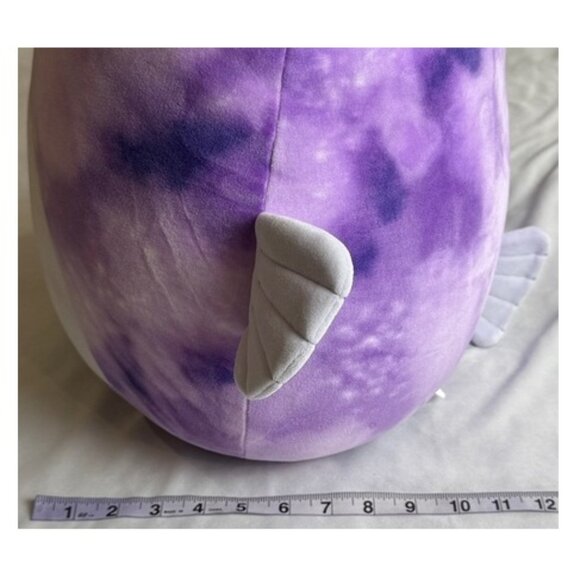 Squishmallows Easton Anglerfish Sealife Purple Plush Toy Pillow Jumbo Size 20"+ - Picture 5 of 6